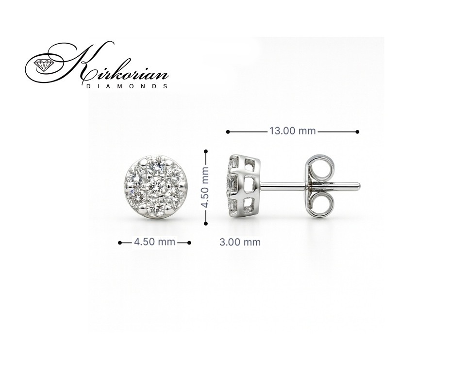 Обеци от бяло злато 18К с диаманти 0.18 ct – модел S114247, класически дизайн, лукс на достъпна цена