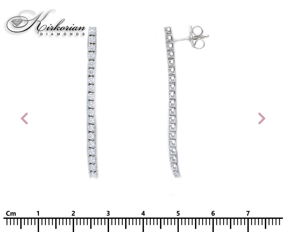 Висящи тенис обеци от бяло злато 18k с диаманти 0.93ct – модел S235221 Висящи тенис обеци от бяло злато 18k с диаманти 0.93ct – модел S235221