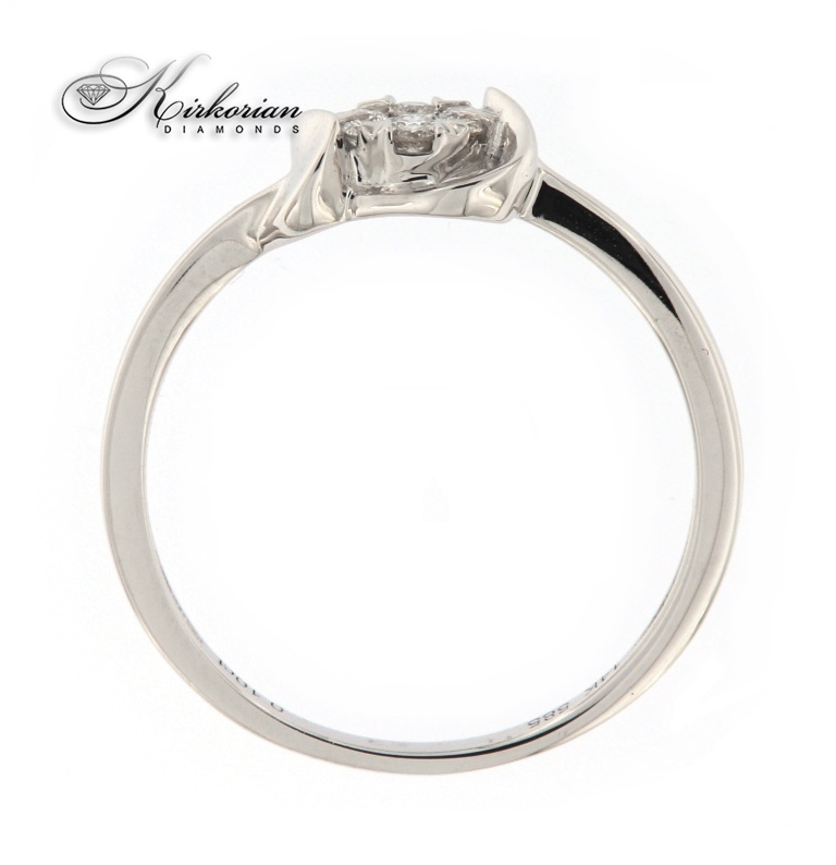Годежен пръстен 14к. с диаманти 0.10 карата код:RN9