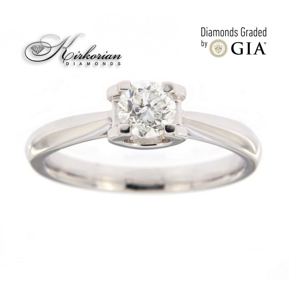 Годежен пръстен 14к. с диамант 0.50 карата GIA сертификат код:386