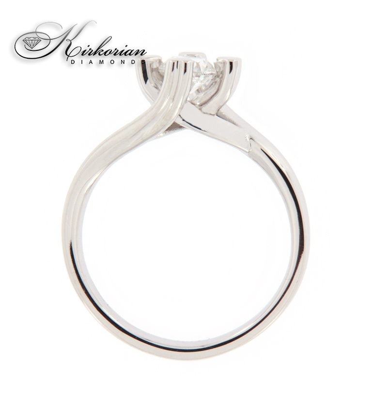 Годежен пръстен бяло злато 14к. с диамант 0.50 карата GIA сертификат код:593