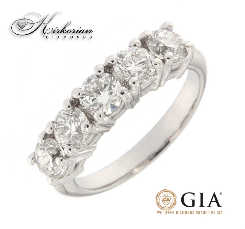   Годежен пръстен 14к. с диаманти 2.50 карата GIA сертификат