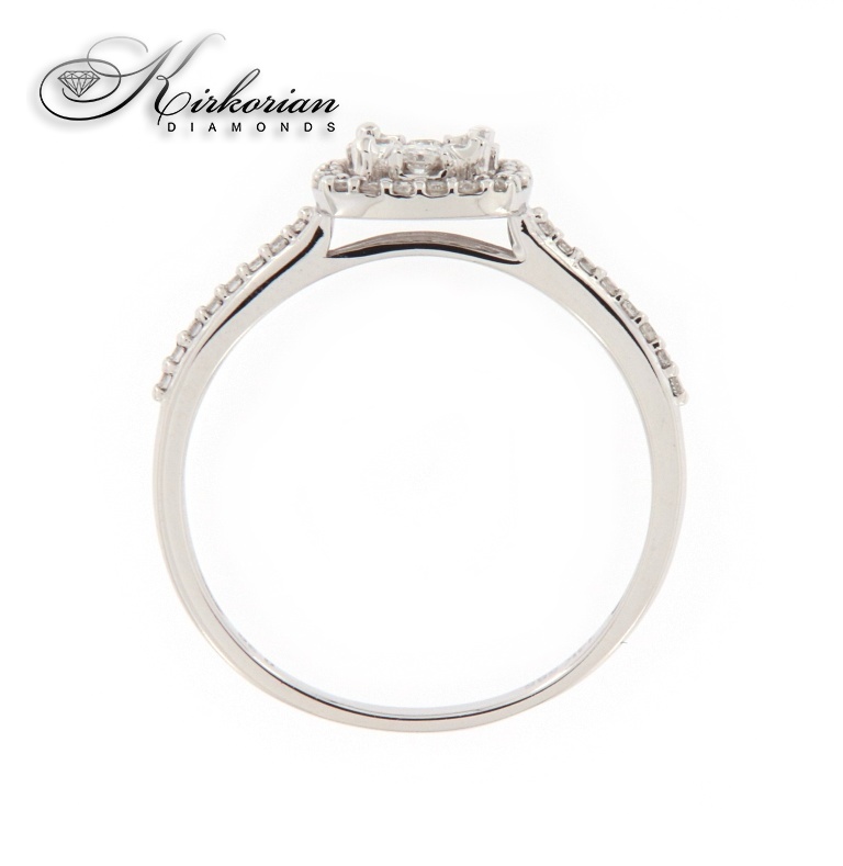 Годежен пръстен бяло злато 18к. диаманти 0.23 карата код:RN142