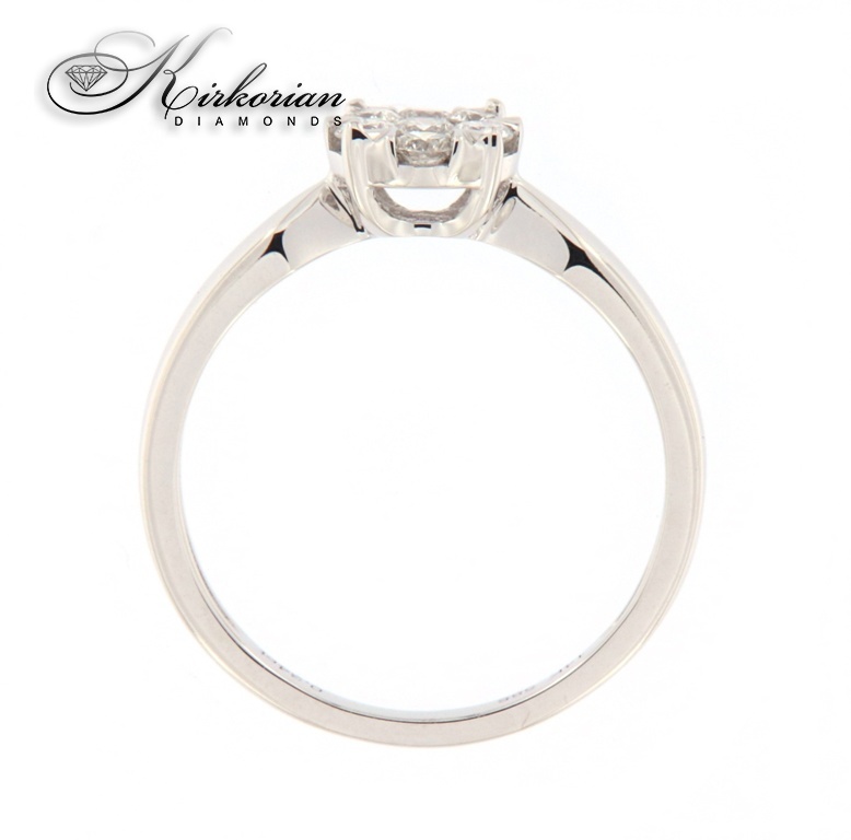 Годежен пръстен бяло злато 14к. с диаманти 0.34 карата код:RN146