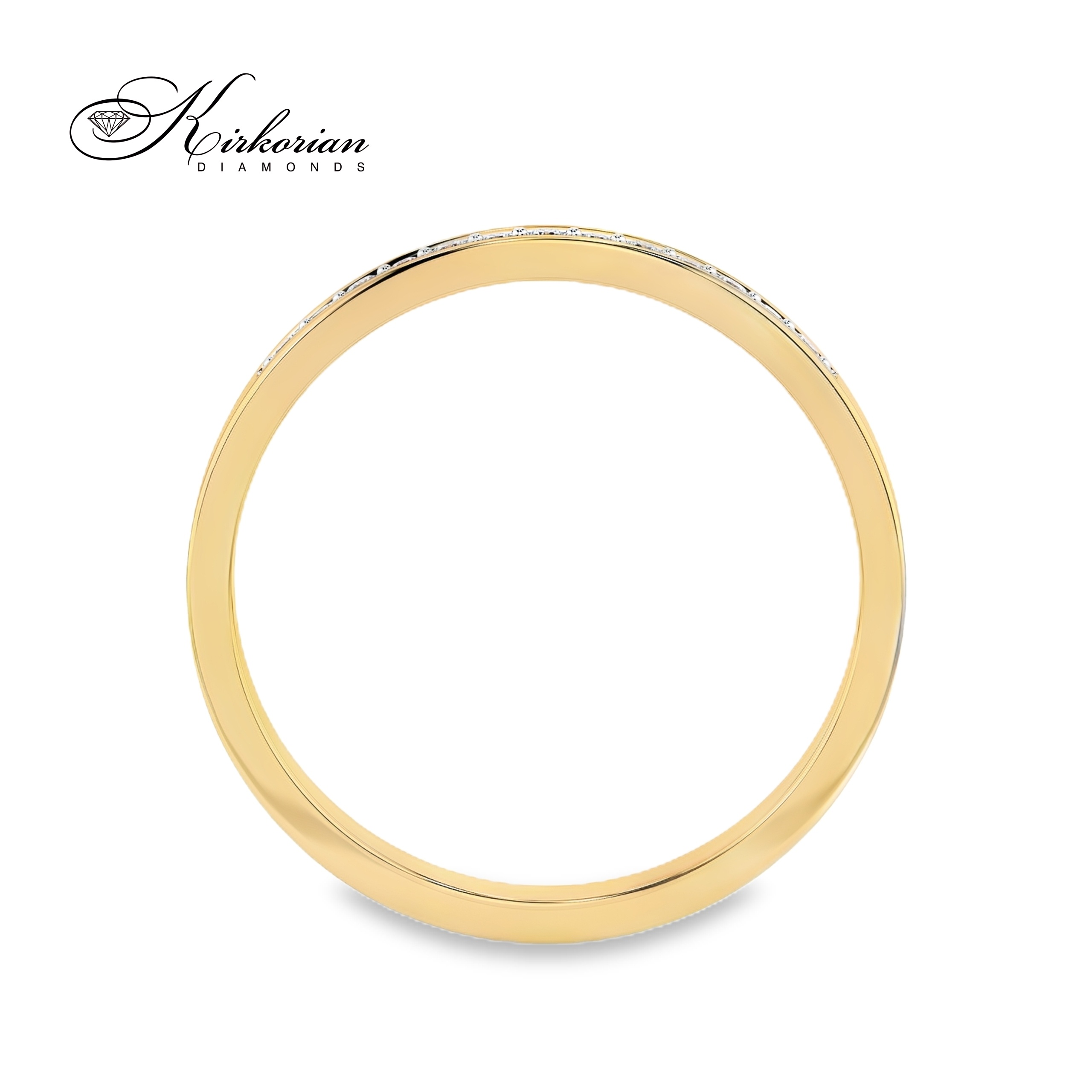 Брачна халка от жълто злато 14K с диаманти 0.11ct и KD сертификат – модел 10110065G Брачна халка от жълто злато 14K с диаманти 0.11ct и KD сертификат – модел 10110065G