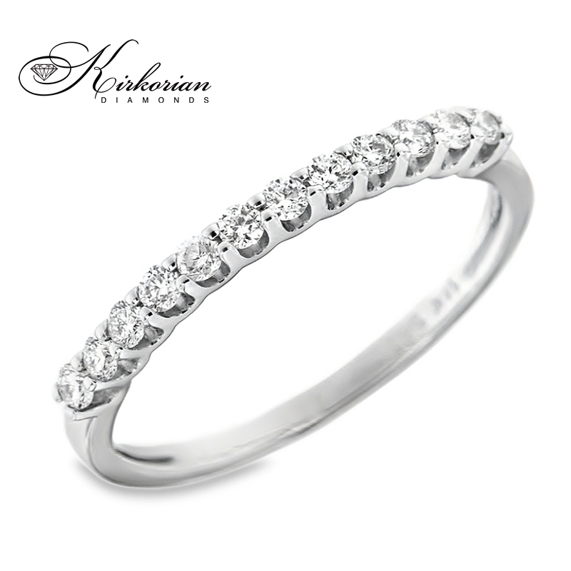 Фин пръстен от бяло злато 14k с диаманти 0.25ct – модел RN39