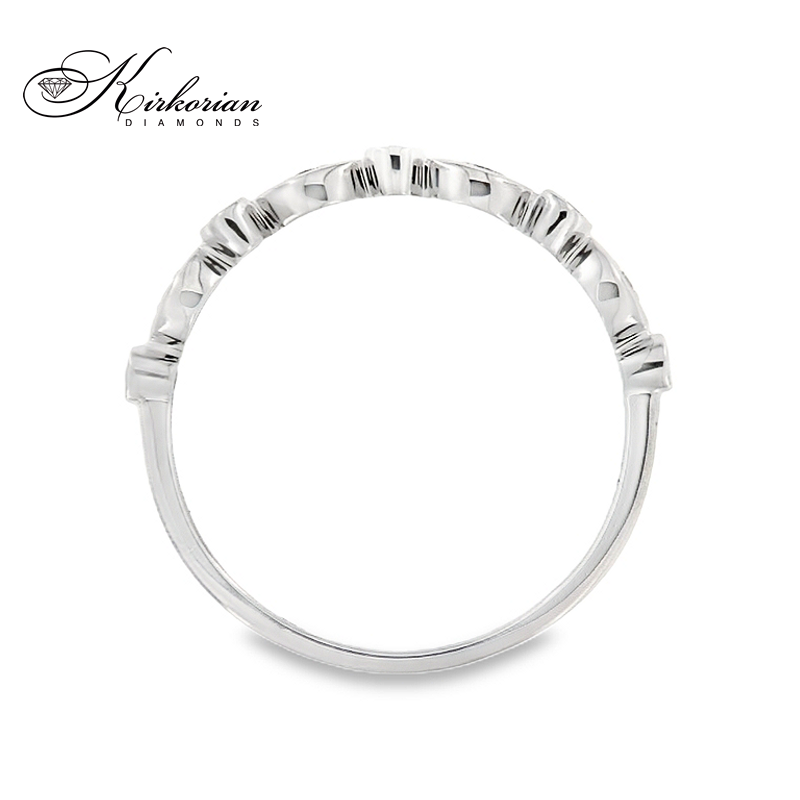 Фин пръстен от бяло злато 18k с диаманти 0.07ct – модел RN46