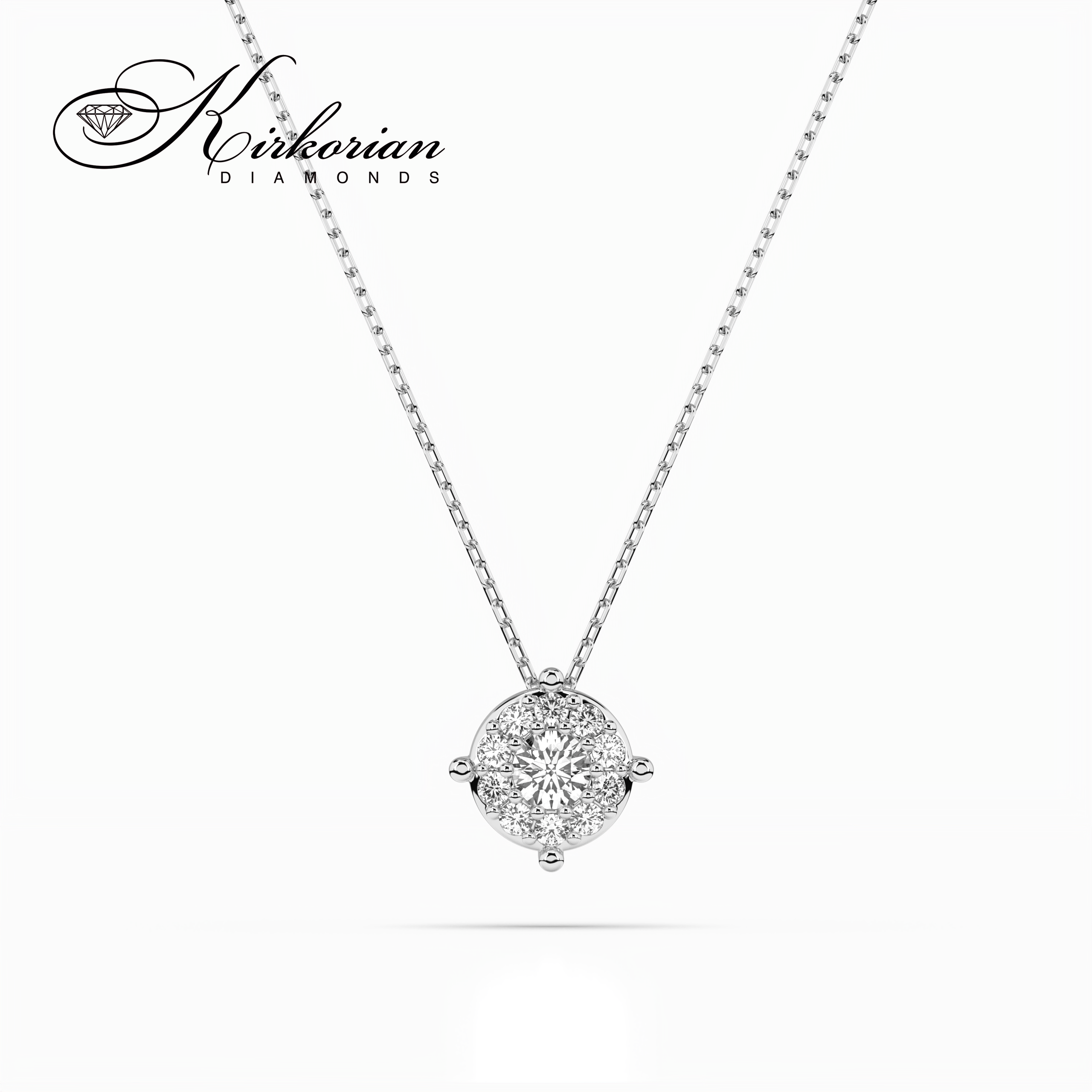 Колие с диаманти 0.18ct от бяло злато 18К – Код: 10410001