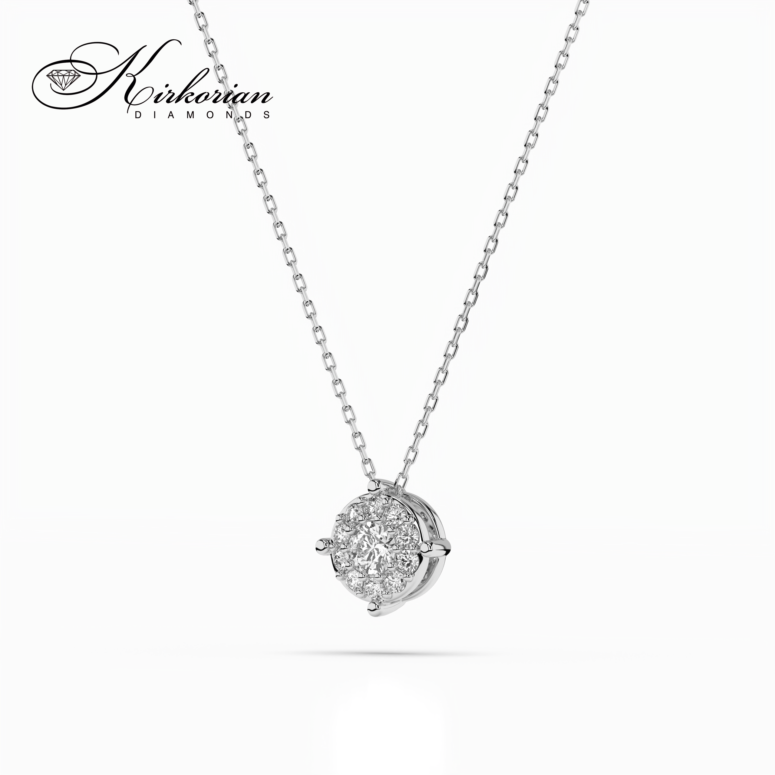 Колие с диаманти 0.18ct от бяло злато 18К – Код: 10410001
