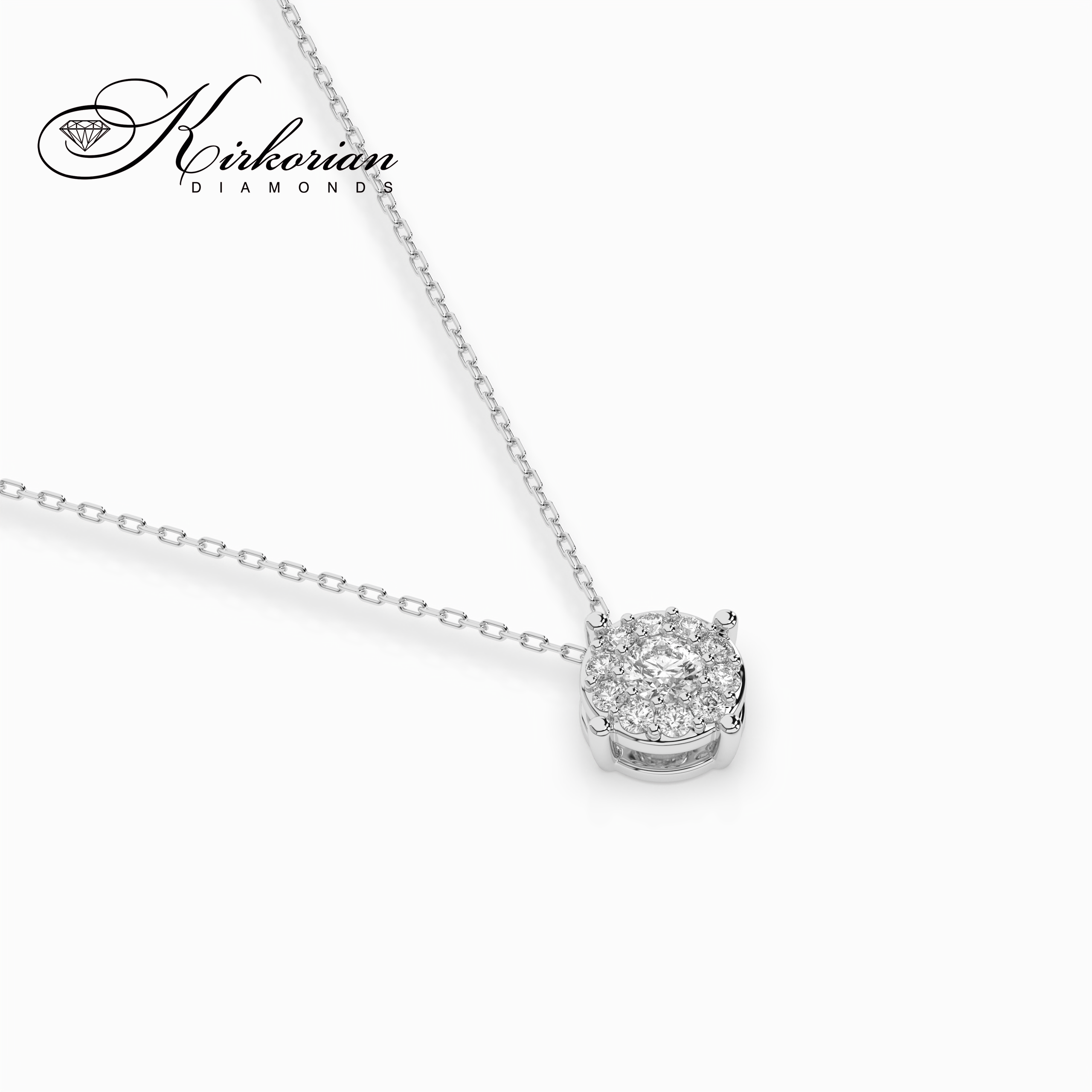 Колие с диаманти 0.18ct от бяло злато 18К – Код: 10410001