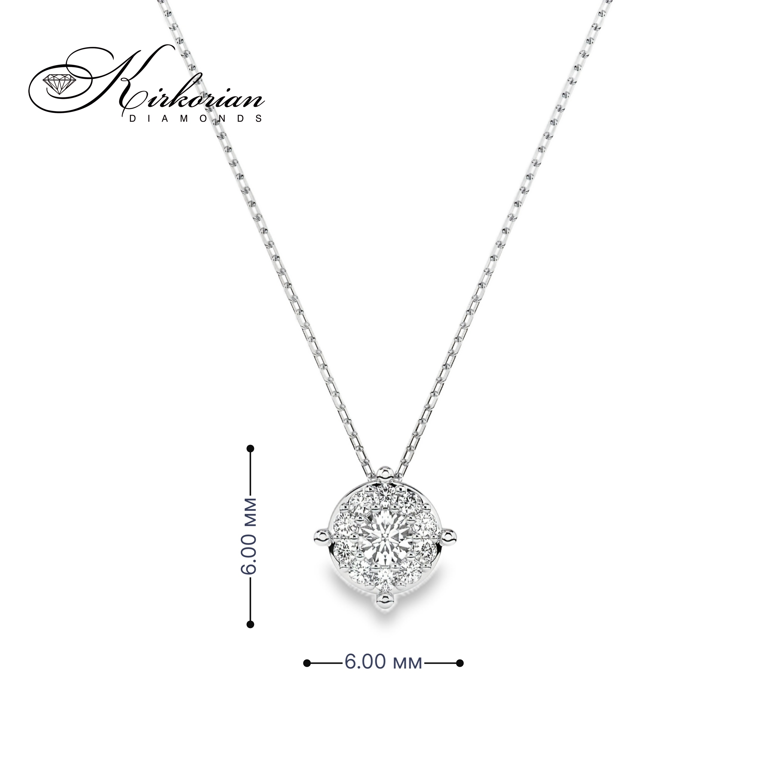 Колие с диаманти 0.18ct от бяло злато 18К – Код: 10410001