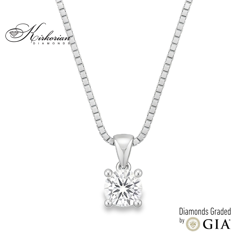 Колие с диамант 0.40ct от бяло злато 14k | GIA сертификат | Код: K396 Колие с диамант 0.40ct от бяло злато 14k | GIA сертификат | Код: K396