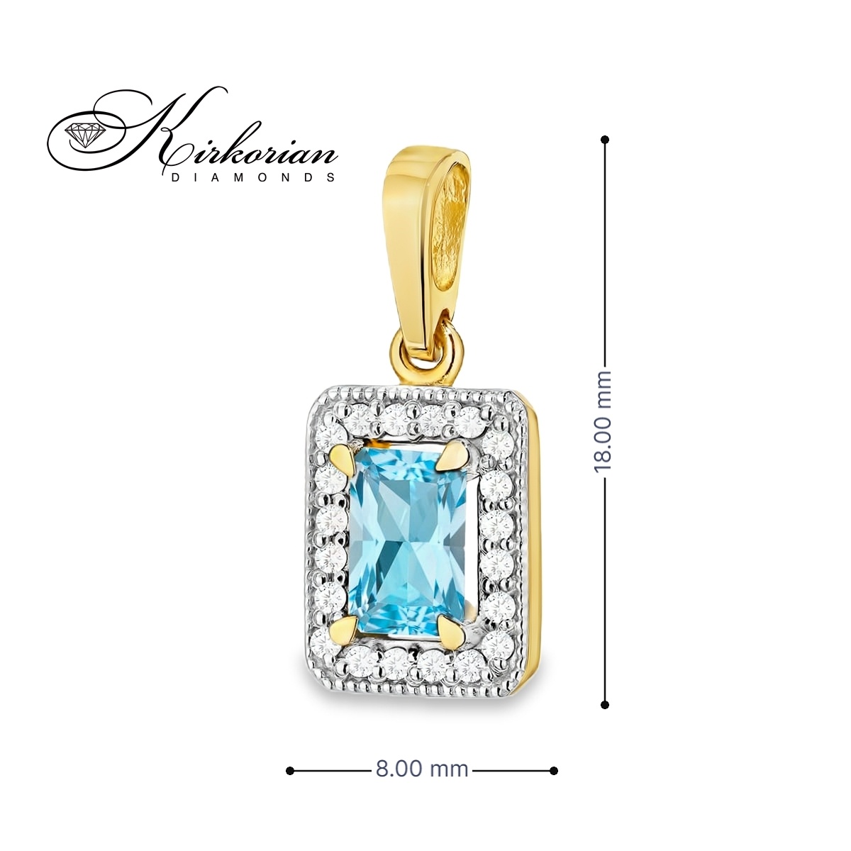 Колие от жълто злато 14К с топаз и диаманти | Модел ZT0422 Колие от жълто злато 14К с топаз и диаманти | Модел ZT0422