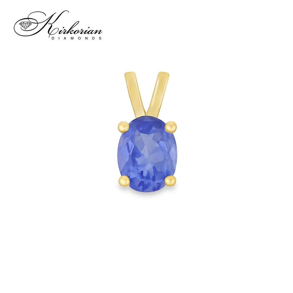 Висулка от жълто злато 14К с естествен танзанит 0.34 ct | Kirkorian Diamonds