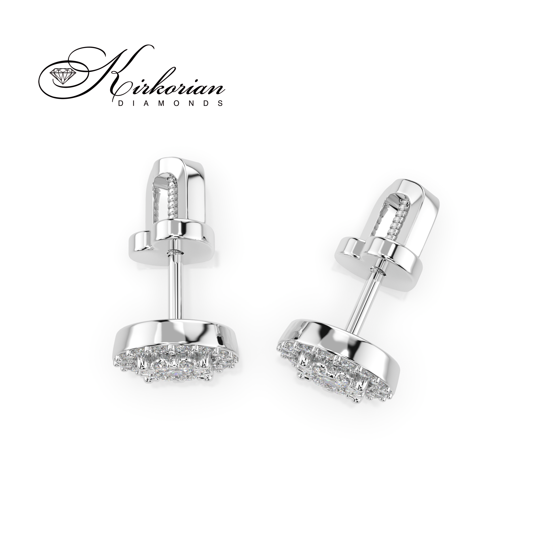 Обеци бяло злато 18К с диаманти 0.36 ct – код 1021001825 | Kirkorian Diamonds