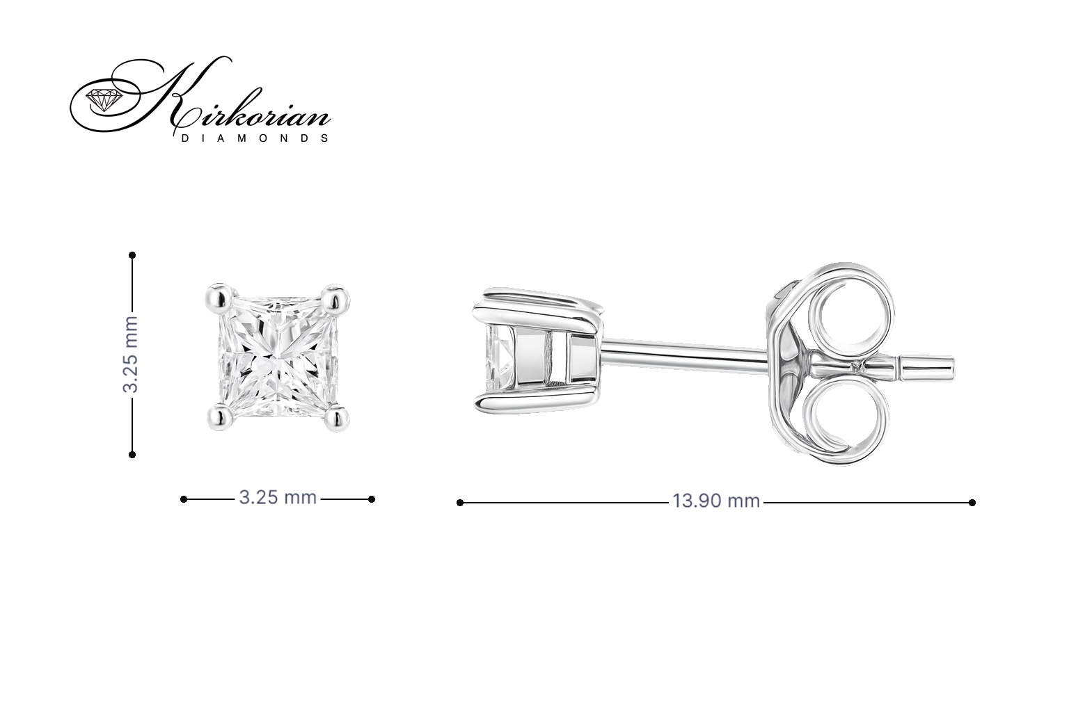 Обеци от бяло злато 14К с естествени диаманти 0.20 ct – цени от производител Обеци от бяло злато 14К с естествени диаманти 0.20 ct – цени от производител