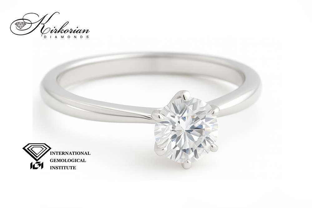 Годежен пръстен 0.52ct D VVS2 | Бяло злато 14k | IGI сертификат – Модел LG604