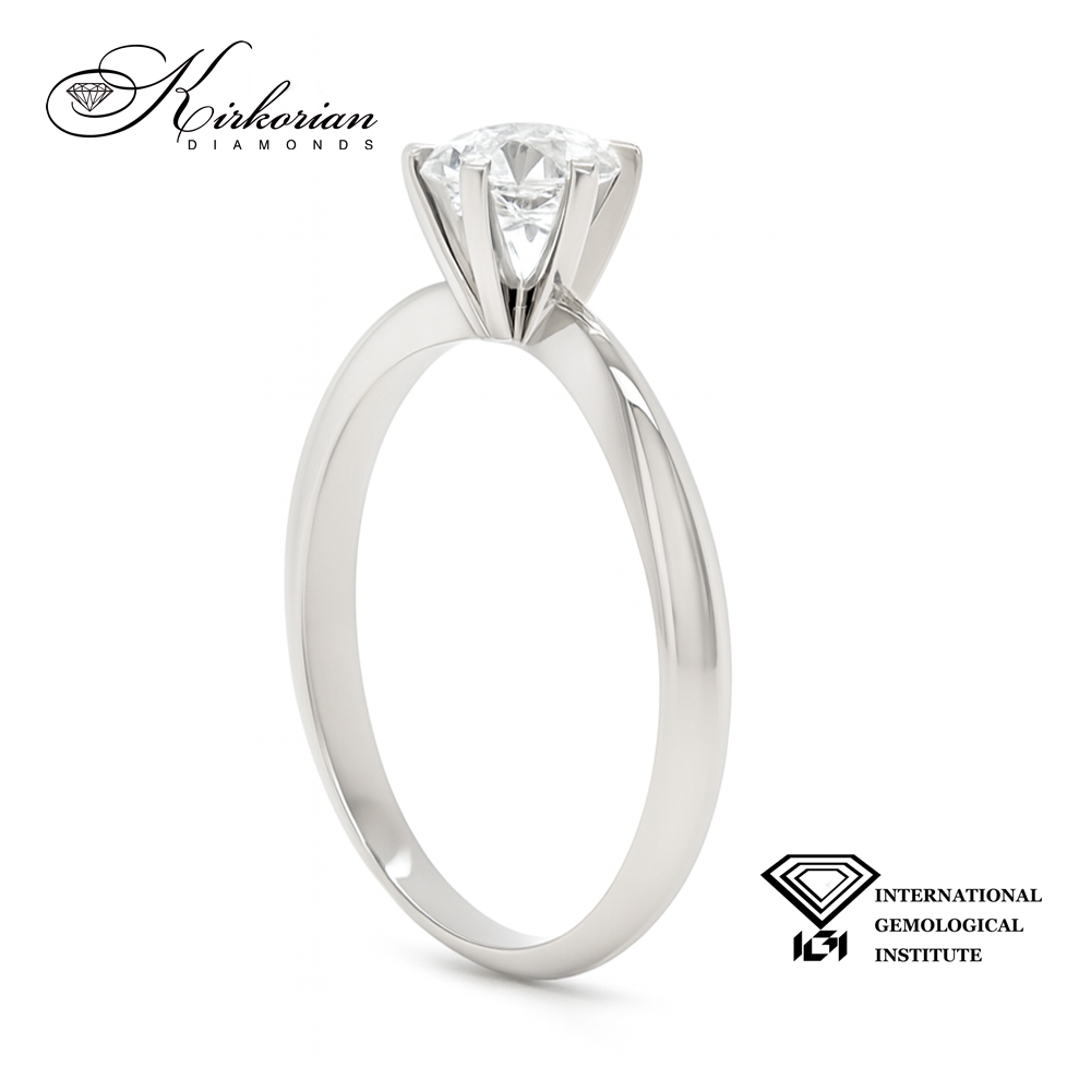 Годежен пръстен 0.52ct D VVS2 | Бяло злато 14k | IGI сертификат – Модел LG604