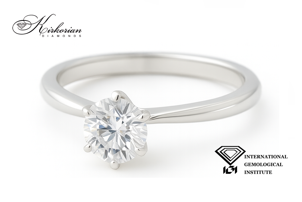 Годежен пръстен 0.52ct D VVS2 | Бяло злато 14k | IGI сертификат – Модел LG604