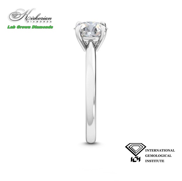 Годежен пръстен бяло злато 18к. с лабораторно  отгледан  диамант 1.10ct  IGI сертификат код:LG3196