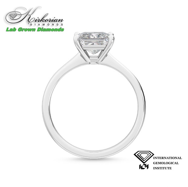 Солиден пръстен PRINCESS 1.03ct от бяло злато 18K | Lab Grown диамант | IGI сертификат | Код: LG3217