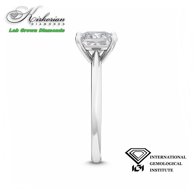 Солиден пръстен PRINCESS 1.03ct от бяло злато 18K | Lab Grown диамант | IGI сертификат | Код: LG3217