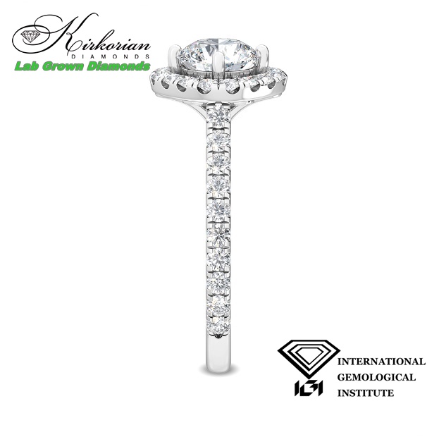 Годежен пръстен бяло злато 18к. с лабораторно  отгледан  диамант 1.70ct  IGI сертификат код:LG4757