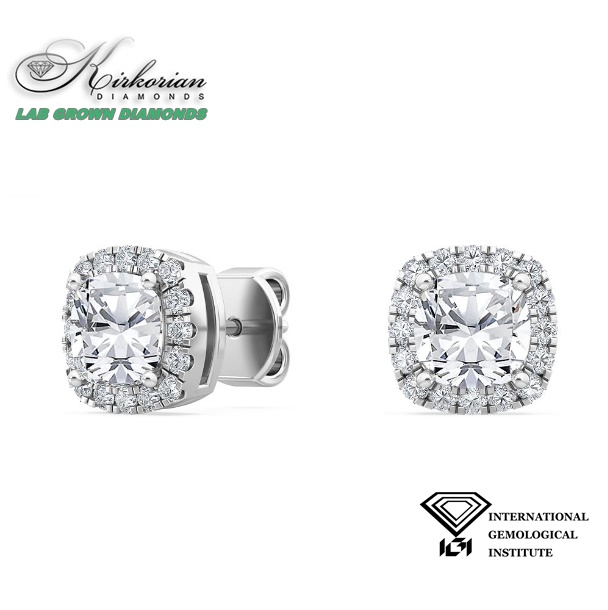 Обеци с Lab Grown диаманти 1.62ct | Бяло злато 18k | IGI сертификат – LGSJE31887 Обеци с Lab Grown диаманти 1.62ct | Бяло злато 18k | IGI сертификат – LGSJE31887