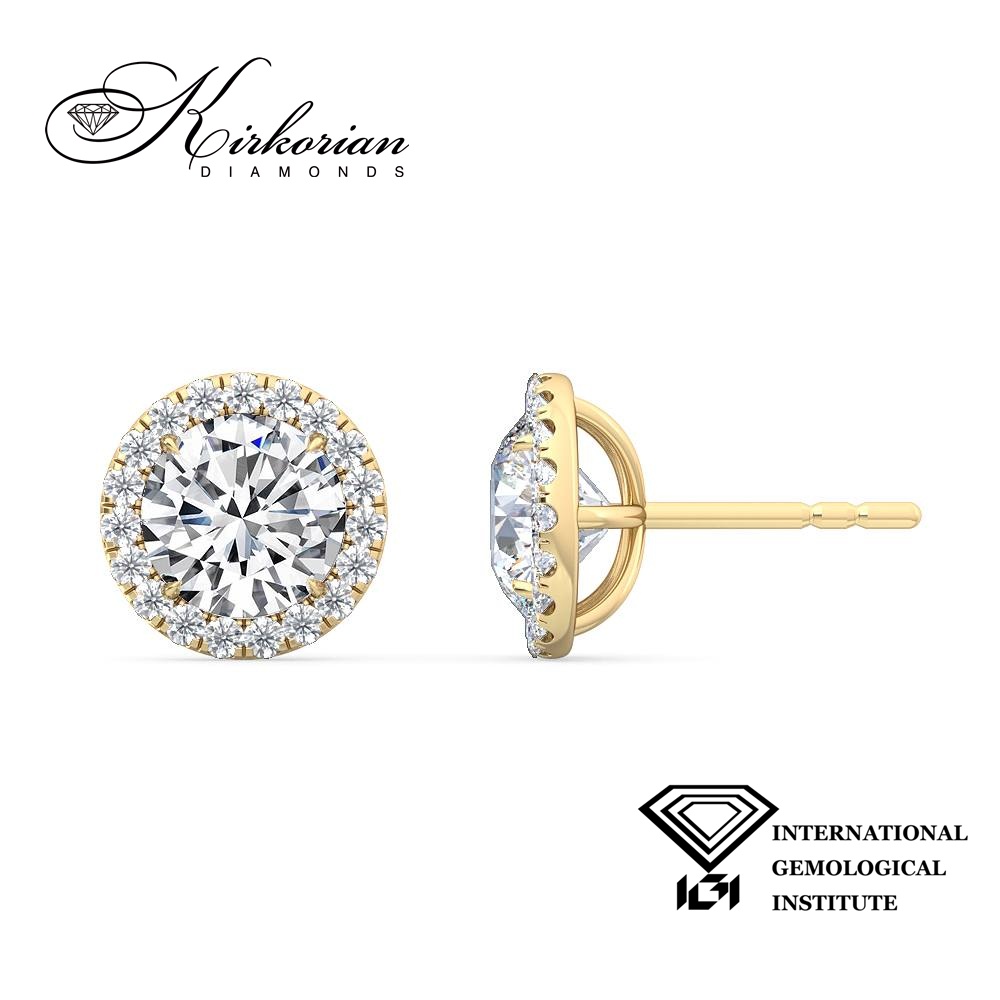 Обеци с Lab Grown диаманти 1.14ct от жълто злато 18k – IGI сертификат – модел LGSJE31903A Обеци с Lab Grown диаманти 1.14ct от жълто злато 18k – IGI сертификат – модел LGSJE31903A