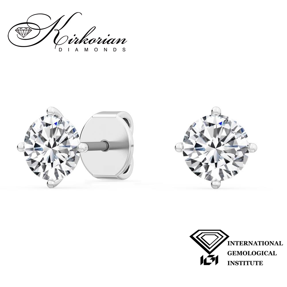 Класически обеци с Lab Grown диаманти 1.52ct от бяло злато 18k – IGI сертификат – модел LGSJE32932C Класически обеци с Lab Grown диаманти 1.52ct от бяло злато 18k – IGI сертификат – модел LGSJE32932C