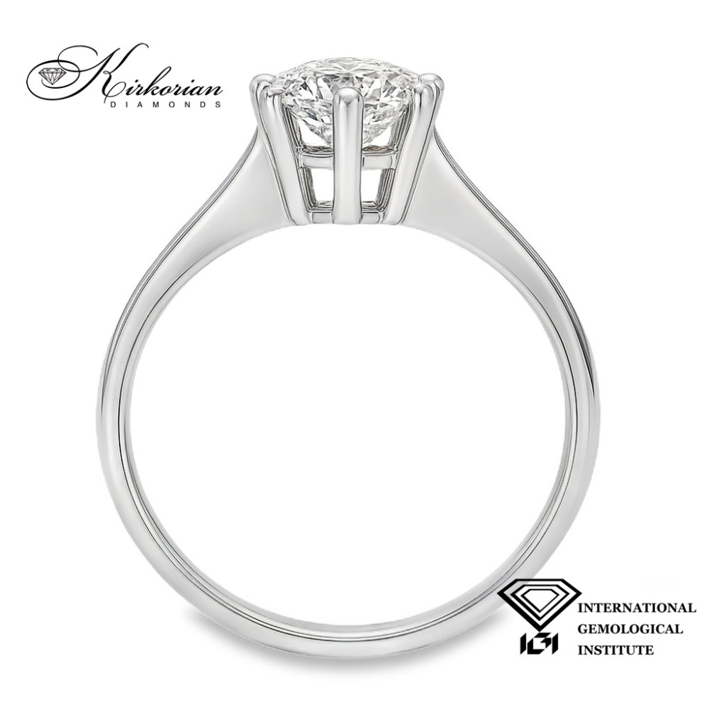 Годежен пръстен LG550 от бяло злато 14К с лабораторно създаден диамант 1.00 ct IGI сертификат