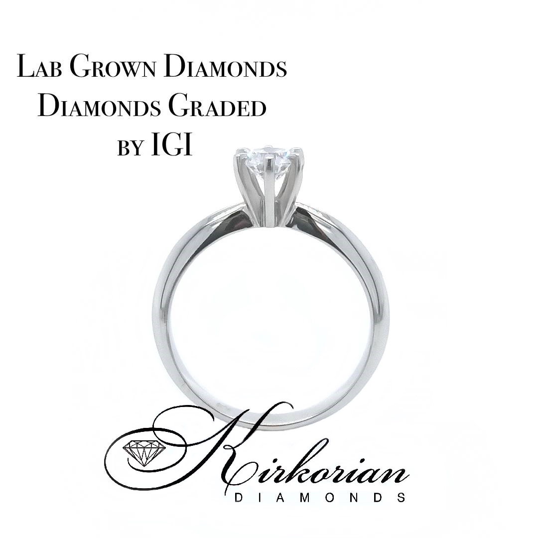 Годежен пръстен 0.52ct D VVS2 | Бяло злато 14k | IGI сертификат – Модел LG604