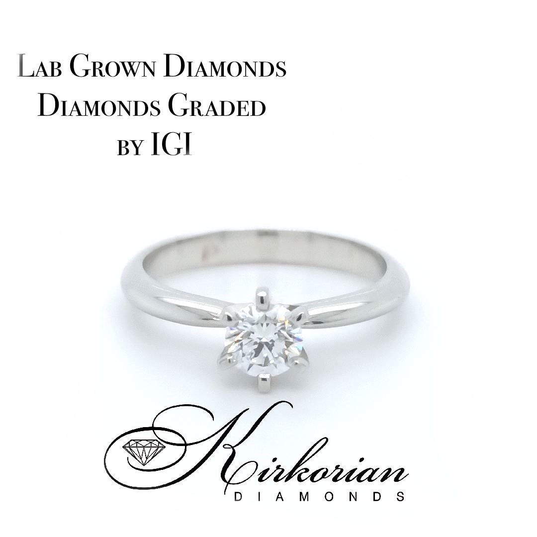 Годежен пръстен 0.52ct D VVS2 | Бяло злато 14k | IGI сертификат – Модел LG604