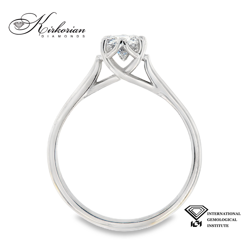 Годежен пръстен 0.73ct D - VVS2 | Бяло злато 14k | IGI сертификат – Модел LG609