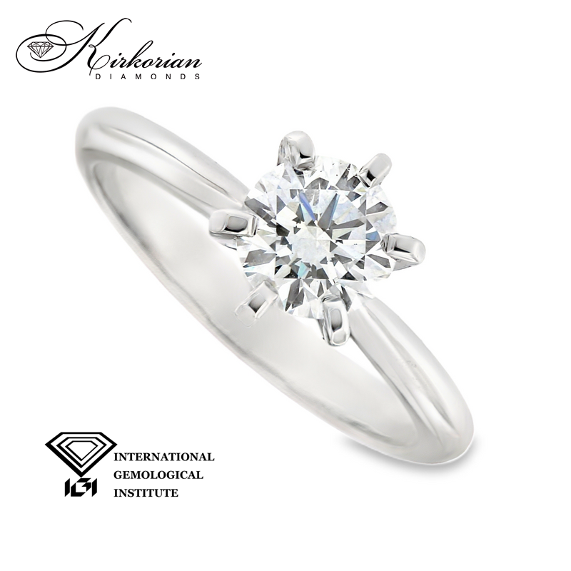Класически годежен пръстен с диамант 1.04ct | Бяло злато 14k | IGI сертификат – Модел LG620