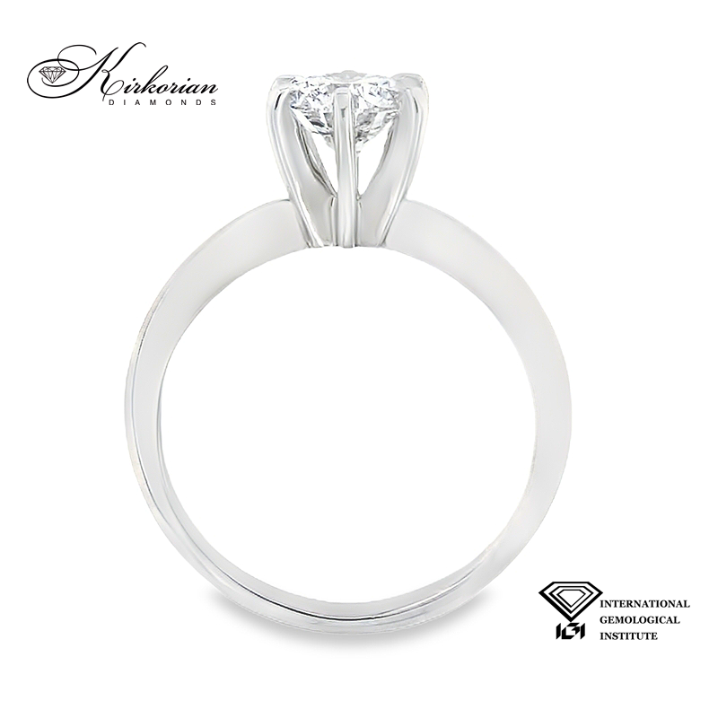 Класически годежен пръстен с диамант 1.04ct | Бяло злато 14k | IGI сертификат – Модел LG620
