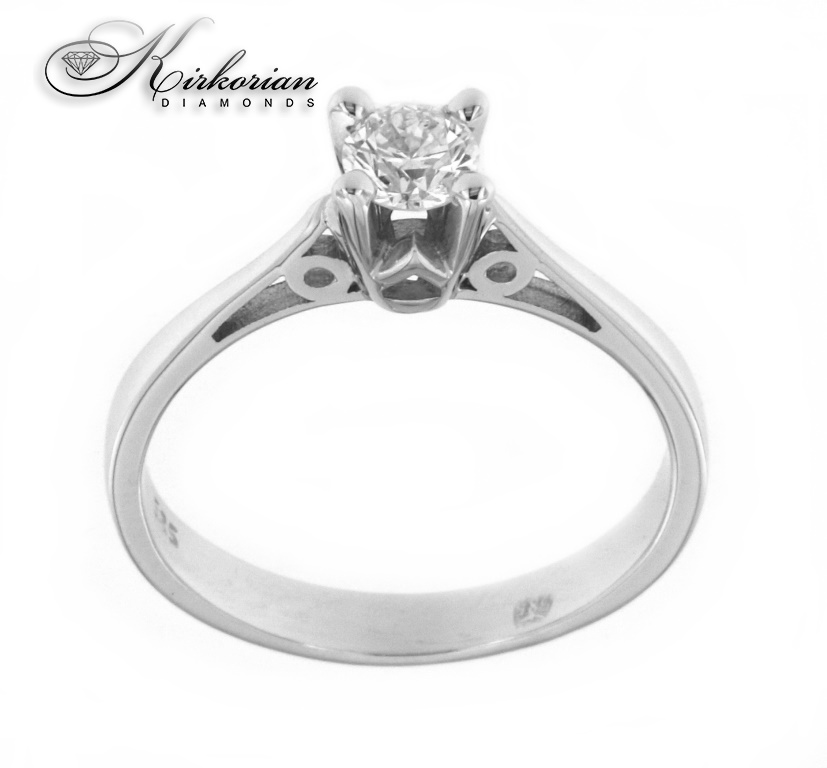 Годежен пръстен бяло злато 14к. с диамант 0.30 карата GIA сертификат код: 389