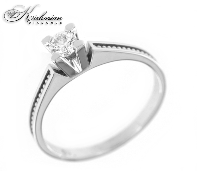 Годежен пръстен 14к. с диамант 0.245 карата код:474