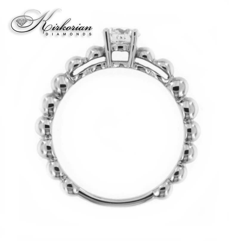 Годежен пръстен  бяло злато 14к. с диамант 0.40 карата код:502