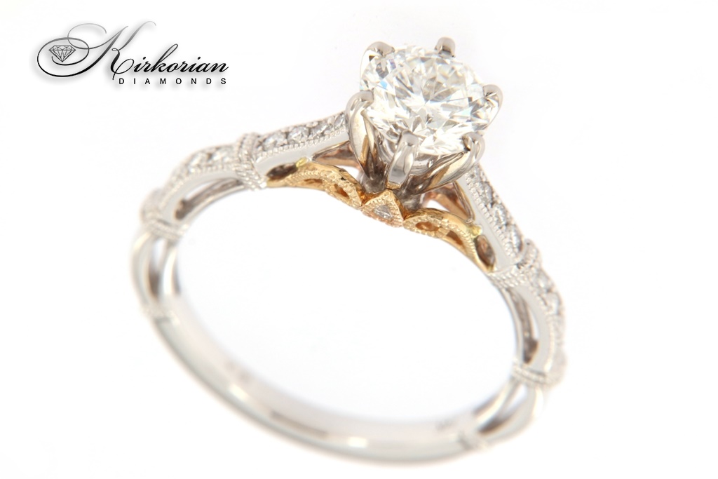 Годежен пръстен 14к. с диамант 1,05 карата код:535