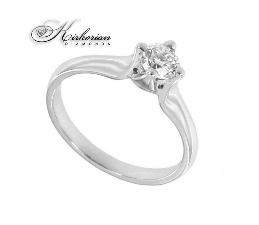 Годежен пръстен 14к. с диамант 0.40 карата GIA сертификат код: K385
