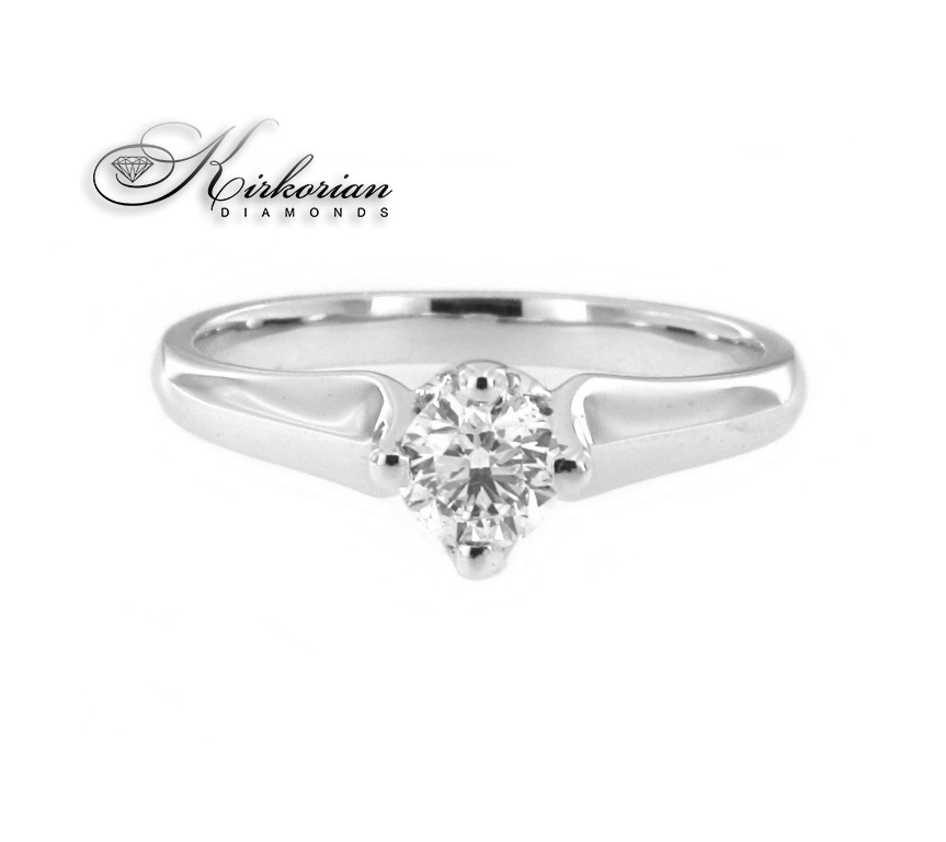 Годежен пръстен 14к. с диамант 0.40 карата GIA сертификат код: K385