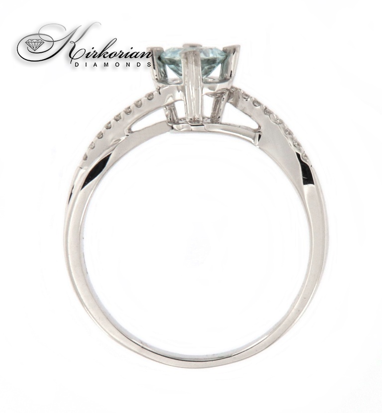 Годежен пръстен 14к. с топаз и диаманти 0.06 карата код:458