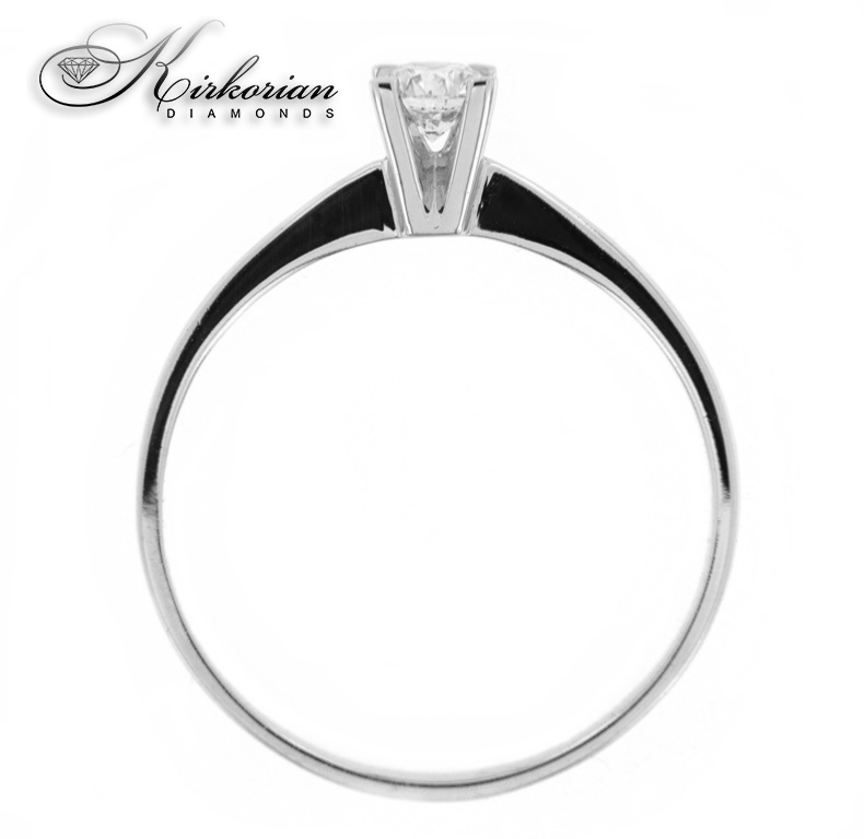 Класически годежен пръстен  14к. с диамант 0.20 карата код:K485