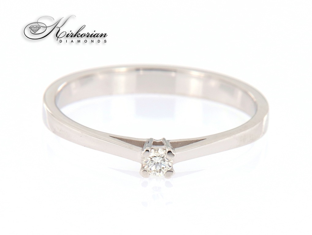 Годежен пръстен 14к. с диаманти 0.06 карата  код:K569