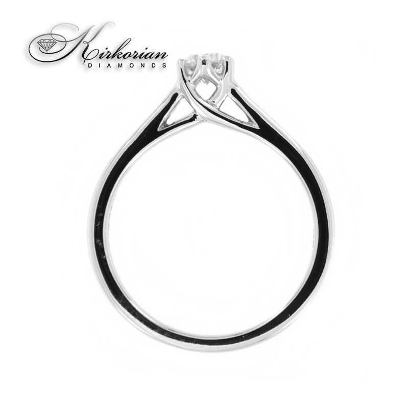 Годежен пръстен бяло злато 14к. с диаманти 0.40 карата код:RB24