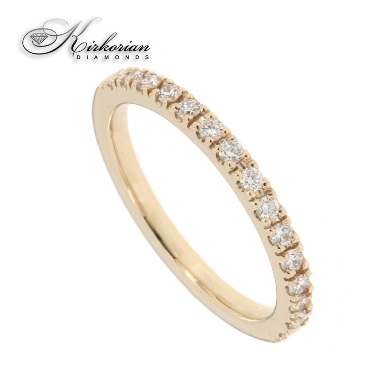 Венчална халка бяло или жълто злато 14к. с диаманти 0.225 карата код:WRD135